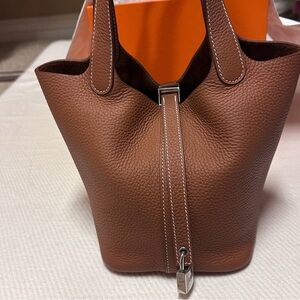 Hermes picotin 18 with silver hardware.